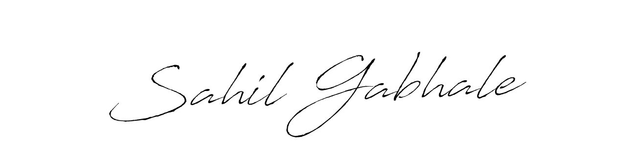 How to make Sahil Gabhale signature? Antro_Vectra is a professional autograph style. Create handwritten signature for Sahil Gabhale name. Sahil Gabhale signature style 6 images and pictures png
