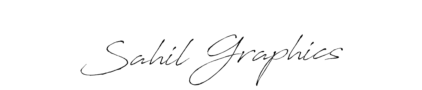 Make a beautiful signature design for name Sahil Graphics. With this signature (Antro_Vectra) style, you can create a handwritten signature for free. Sahil Graphics signature style 6 images and pictures png