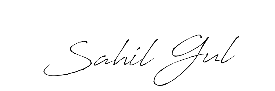 How to make Sahil Gul signature? Antro_Vectra is a professional autograph style. Create handwritten signature for Sahil Gul name. Sahil Gul signature style 6 images and pictures png