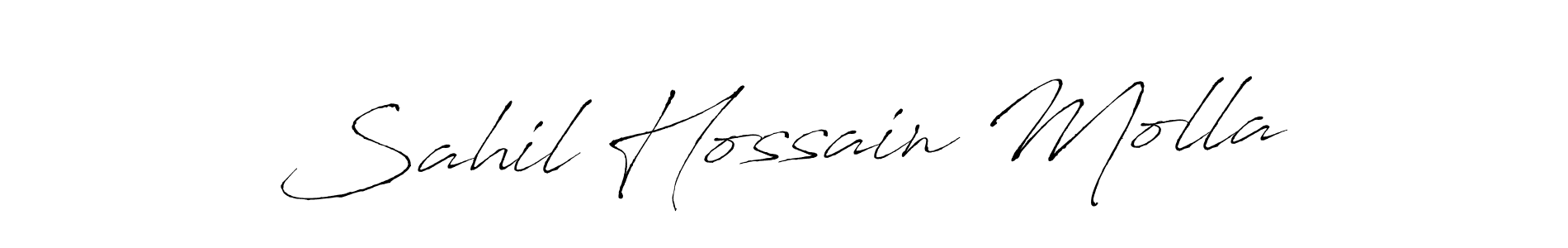 Make a beautiful signature design for name Sahil Hossain Molla. With this signature (Antro_Vectra) style, you can create a handwritten signature for free. Sahil Hossain Molla signature style 6 images and pictures png