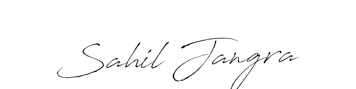 How to make Sahil Jangra signature? Antro_Vectra is a professional autograph style. Create handwritten signature for Sahil Jangra name. Sahil Jangra signature style 6 images and pictures png