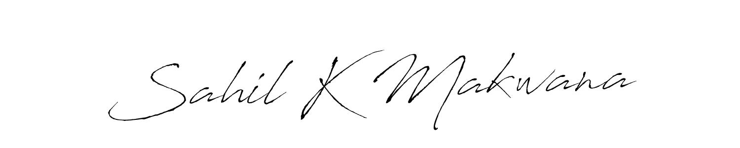 Use a signature maker to create a handwritten signature online. With this signature software, you can design (Antro_Vectra) your own signature for name Sahil K Makwana. Sahil K Makwana signature style 6 images and pictures png