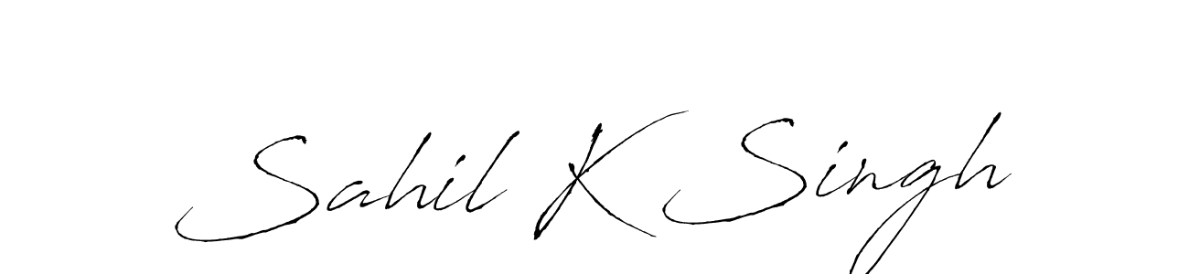 if you are searching for the best signature style for your name Sahil K Singh. so please give up your signature search. here we have designed multiple signature styles  using Antro_Vectra. Sahil K Singh signature style 6 images and pictures png