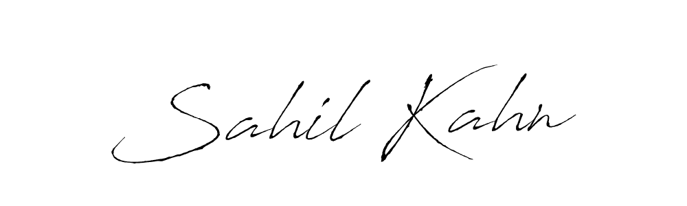 Sahil Kahn stylish signature style. Best Handwritten Sign (Antro_Vectra) for my name. Handwritten Signature Collection Ideas for my name Sahil Kahn. Sahil Kahn signature style 6 images and pictures png