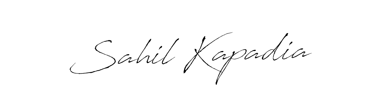 Create a beautiful signature design for name Sahil Kapadia. With this signature (Antro_Vectra) fonts, you can make a handwritten signature for free. Sahil Kapadia signature style 6 images and pictures png