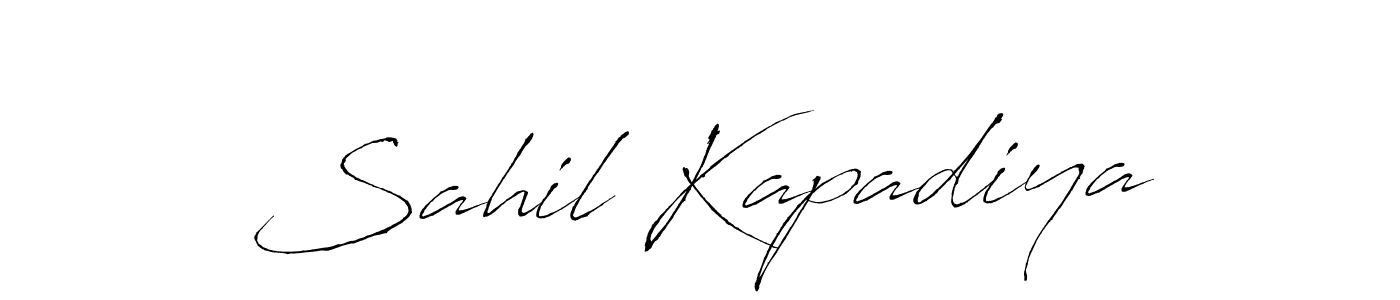 The best way (Antro_Vectra) to make a short signature is to pick only two or three words in your name. The name Sahil Kapadiya include a total of six letters. For converting this name. Sahil Kapadiya signature style 6 images and pictures png