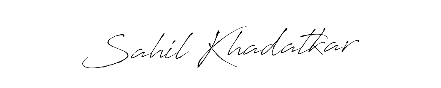 This is the best signature style for the Sahil Khadatkar name. Also you like these signature font (Antro_Vectra). Mix name signature. Sahil Khadatkar signature style 6 images and pictures png