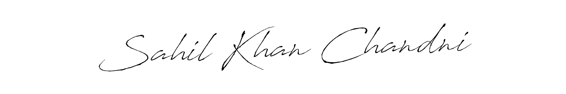 Also we have Sahil Khan Chandni name is the best signature style. Create professional handwritten signature collection using Antro_Vectra autograph style. Sahil Khan Chandni signature style 6 images and pictures png