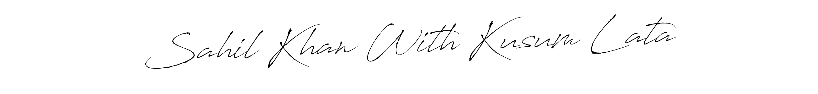Make a beautiful signature design for name Sahil Khan With Kusum Lata. Use this online signature maker to create a handwritten signature for free. Sahil Khan With Kusum Lata signature style 6 images and pictures png
