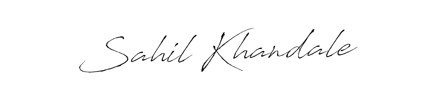 Design your own signature with our free online signature maker. With this signature software, you can create a handwritten (Antro_Vectra) signature for name Sahil Khandale. Sahil Khandale signature style 6 images and pictures png