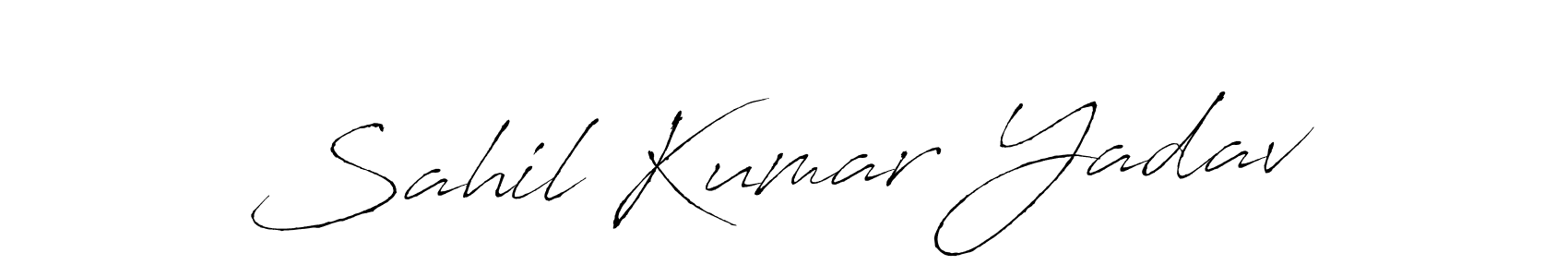 How to make Sahil Kumar Yadav name signature. Use Antro_Vectra style for creating short signs online. This is the latest handwritten sign. Sahil Kumar Yadav signature style 6 images and pictures png