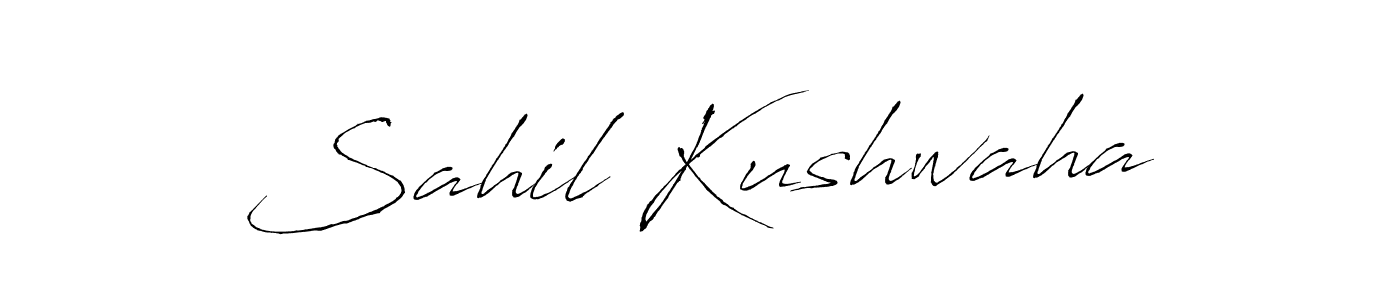Create a beautiful signature design for name Sahil Kushwaha. With this signature (Antro_Vectra) fonts, you can make a handwritten signature for free. Sahil Kushwaha signature style 6 images and pictures png