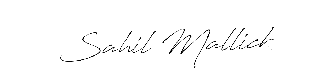 Sahil Mallick stylish signature style. Best Handwritten Sign (Antro_Vectra) for my name. Handwritten Signature Collection Ideas for my name Sahil Mallick. Sahil Mallick signature style 6 images and pictures png