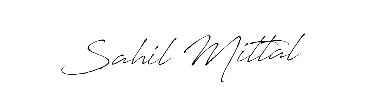 Create a beautiful signature design for name Sahil Mittal. With this signature (Antro_Vectra) fonts, you can make a handwritten signature for free. Sahil Mittal signature style 6 images and pictures png