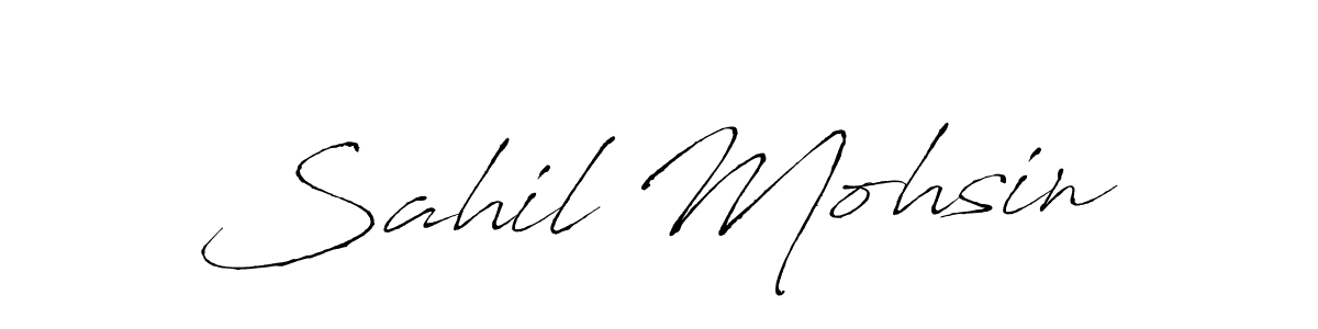 Sahil Mohsin stylish signature style. Best Handwritten Sign (Antro_Vectra) for my name. Handwritten Signature Collection Ideas for my name Sahil Mohsin. Sahil Mohsin signature style 6 images and pictures png