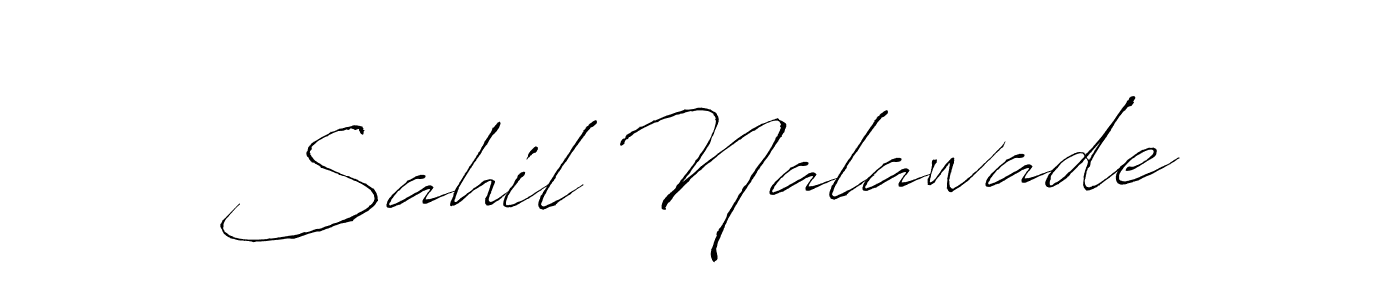 Create a beautiful signature design for name Sahil Nalawade. With this signature (Antro_Vectra) fonts, you can make a handwritten signature for free. Sahil Nalawade signature style 6 images and pictures png