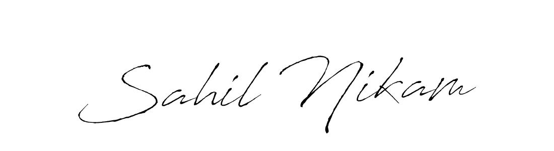 It looks lik you need a new signature style for name Sahil Nikam. Design unique handwritten (Antro_Vectra) signature with our free signature maker in just a few clicks. Sahil Nikam signature style 6 images and pictures png