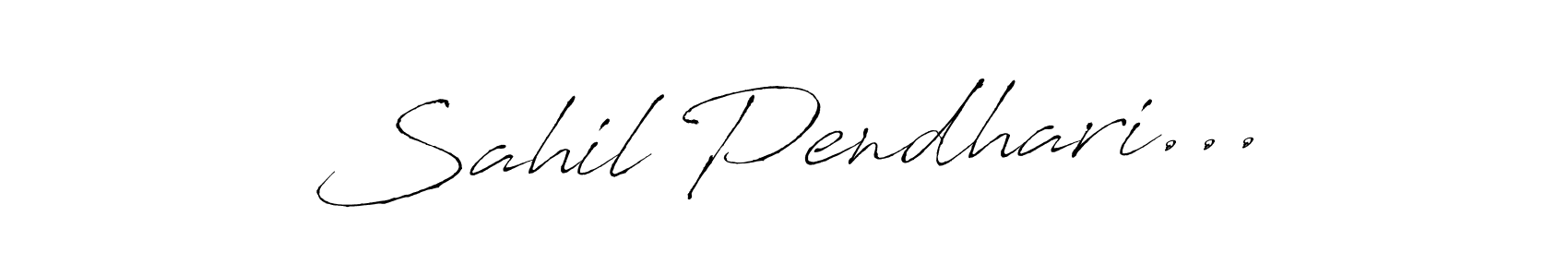 The best way (Antro_Vectra) to make a short signature is to pick only two or three words in your name. The name Sahil Pendhari... include a total of six letters. For converting this name. Sahil Pendhari... signature style 6 images and pictures png