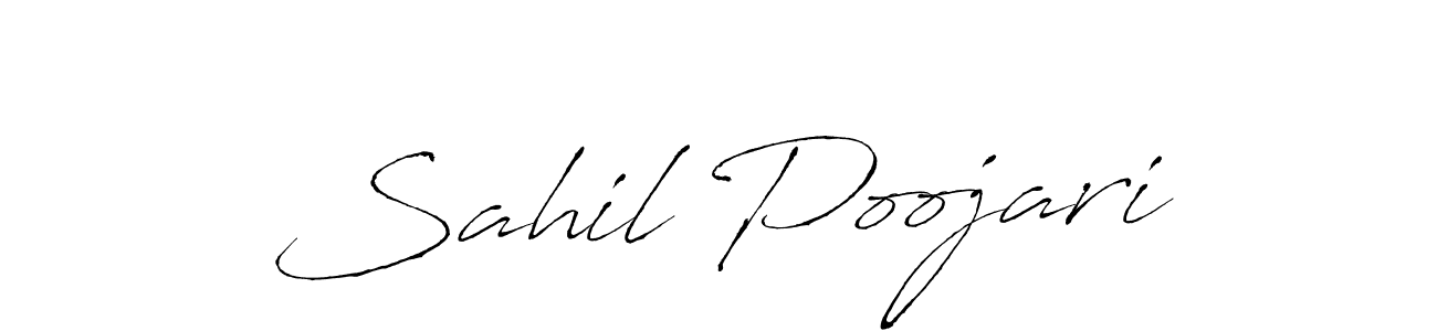 Use a signature maker to create a handwritten signature online. With this signature software, you can design (Antro_Vectra) your own signature for name Sahil Poojari. Sahil Poojari signature style 6 images and pictures png