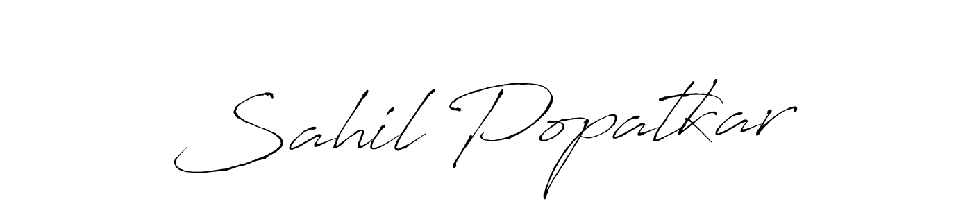 Use a signature maker to create a handwritten signature online. With this signature software, you can design (Antro_Vectra) your own signature for name Sahil Popatkar. Sahil Popatkar signature style 6 images and pictures png