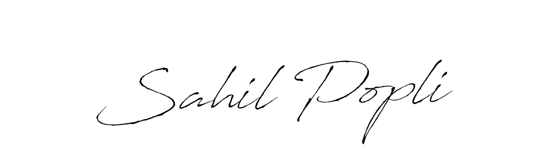 Design your own signature with our free online signature maker. With this signature software, you can create a handwritten (Antro_Vectra) signature for name Sahil Popli. Sahil Popli signature style 6 images and pictures png