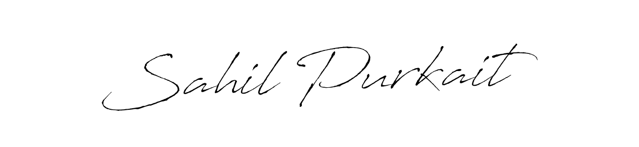 Create a beautiful signature design for name Sahil Purkait. With this signature (Antro_Vectra) fonts, you can make a handwritten signature for free. Sahil Purkait signature style 6 images and pictures png