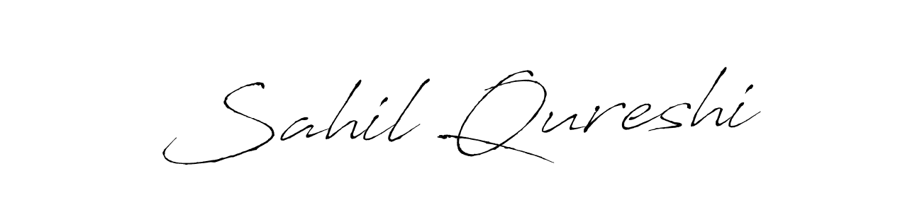 How to make Sahil Qureshi signature? Antro_Vectra is a professional autograph style. Create handwritten signature for Sahil Qureshi name. Sahil Qureshi signature style 6 images and pictures png