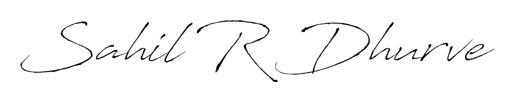 Get inspired by this graceful Antro_Vectra signature style for name Sahil R Dhurve. Smooth loops and balanced proportions for everyday use. Sahil R Dhurve signature style 6 images and pictures png