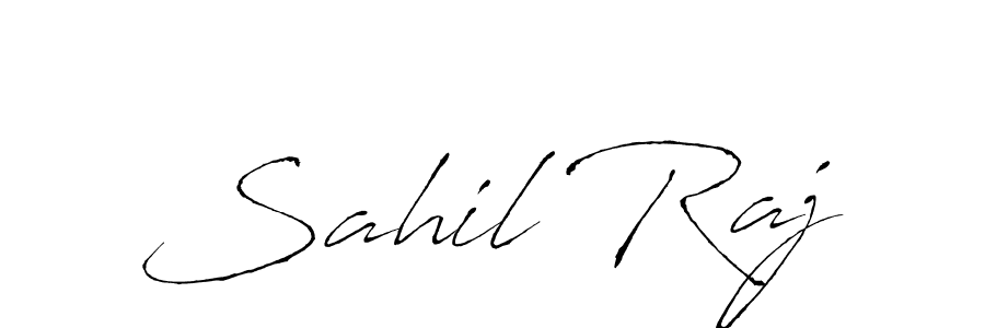 Make a beautiful signature design for name Sahil Raj. With this signature (Antro_Vectra) style, you can create a handwritten signature for free. Sahil Raj signature style 6 images and pictures png