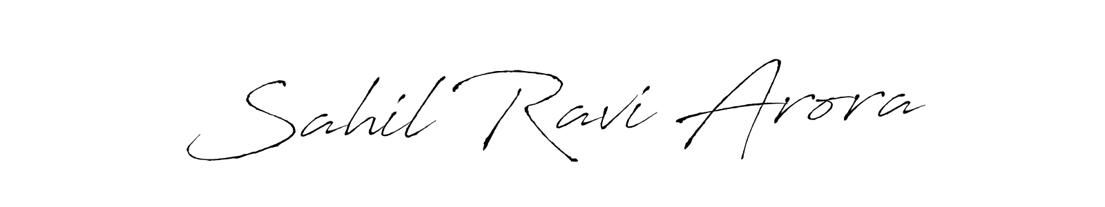 This is the best signature style for the Sahil Ravi Arora name. Also you like these signature font (Antro_Vectra). Mix name signature. Sahil Ravi Arora signature style 6 images and pictures png