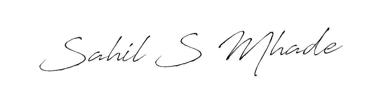 How to make Sahil S Mhade signature? Antro_Vectra is a professional autograph style. Create handwritten signature for Sahil S Mhade name. Sahil S Mhade signature style 6 images and pictures png