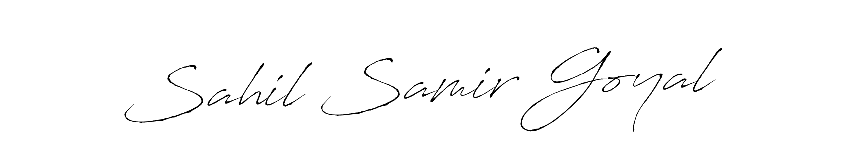 Sahil Samir Goyal stylish signature style. Best Handwritten Sign (Antro_Vectra) for my name. Handwritten Signature Collection Ideas for my name Sahil Samir Goyal. Sahil Samir Goyal signature style 6 images and pictures png