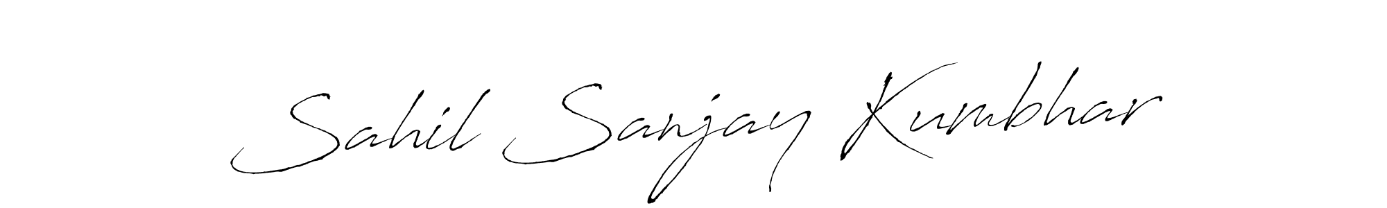 Design your own signature with our free online signature maker. With this signature software, you can create a handwritten (Antro_Vectra) signature for name Sahil Sanjay Kumbhar. Sahil Sanjay Kumbhar signature style 6 images and pictures png