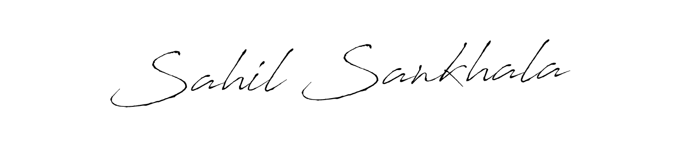 Sahil Sankhala stylish signature style. Best Handwritten Sign (Antro_Vectra) for my name. Handwritten Signature Collection Ideas for my name Sahil Sankhala. Sahil Sankhala signature style 6 images and pictures png