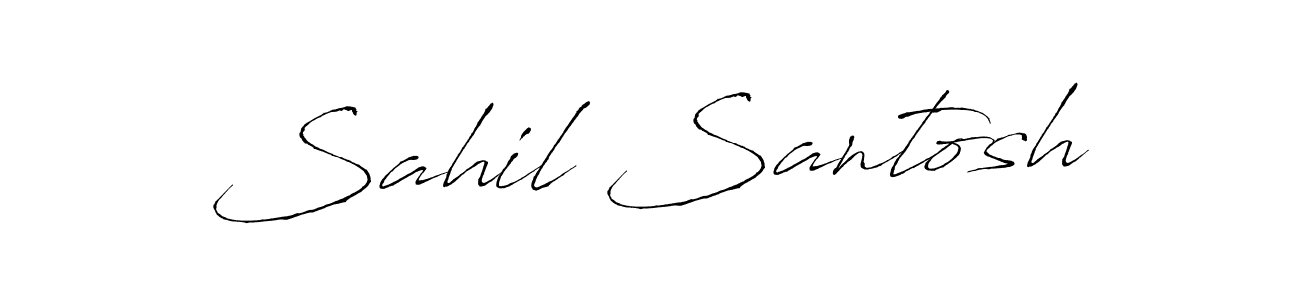 How to make Sahil Santosh name signature. Use Antro_Vectra style for creating short signs online. This is the latest handwritten sign. Sahil Santosh signature style 6 images and pictures png