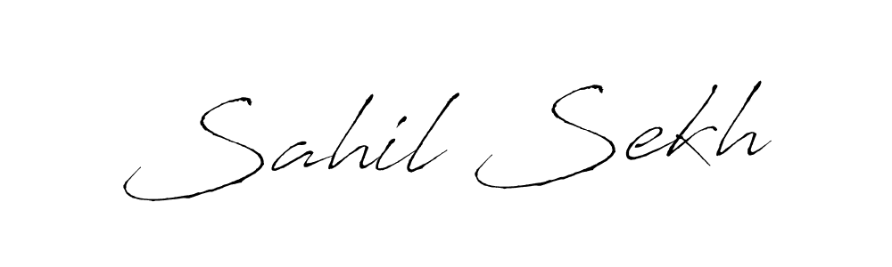 Make a beautiful signature design for name Sahil Sekh. With this signature (Antro_Vectra) style, you can create a handwritten signature for free. Sahil Sekh signature style 6 images and pictures png