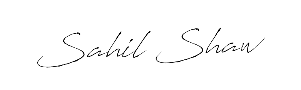 Sahil Shaw stylish signature style. Best Handwritten Sign (Antro_Vectra) for my name. Handwritten Signature Collection Ideas for my name Sahil Shaw. Sahil Shaw signature style 6 images and pictures png