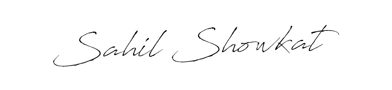 How to make Sahil Showkat name signature. Use Antro_Vectra style for creating short signs online. This is the latest handwritten sign. Sahil Showkat signature style 6 images and pictures png