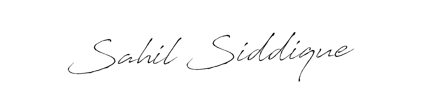 How to make Sahil Siddique name signature. Use Antro_Vectra style for creating short signs online. This is the latest handwritten sign. Sahil Siddique signature style 6 images and pictures png