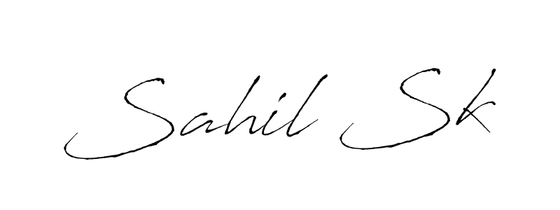 Use a signature maker to create a handwritten signature online. With this signature software, you can design (Antro_Vectra) your own signature for name Sahil Sk. Sahil Sk signature style 6 images and pictures png