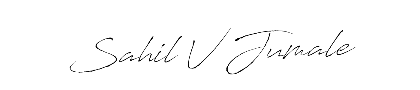 Design your own signature with our free online signature maker. With this signature software, you can create a handwritten (Antro_Vectra) signature for name Sahil V Jumale. Sahil V Jumale signature style 6 images and pictures png