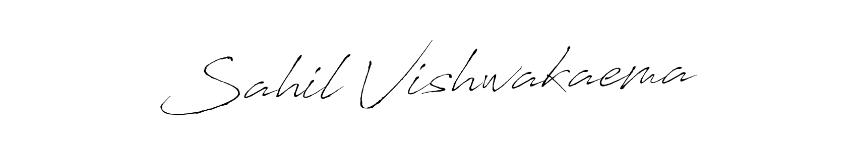 Sahil Vishwakaema stylish signature style. Best Handwritten Sign (Antro_Vectra) for my name. Handwritten Signature Collection Ideas for my name Sahil Vishwakaema. Sahil Vishwakaema signature style 6 images and pictures png