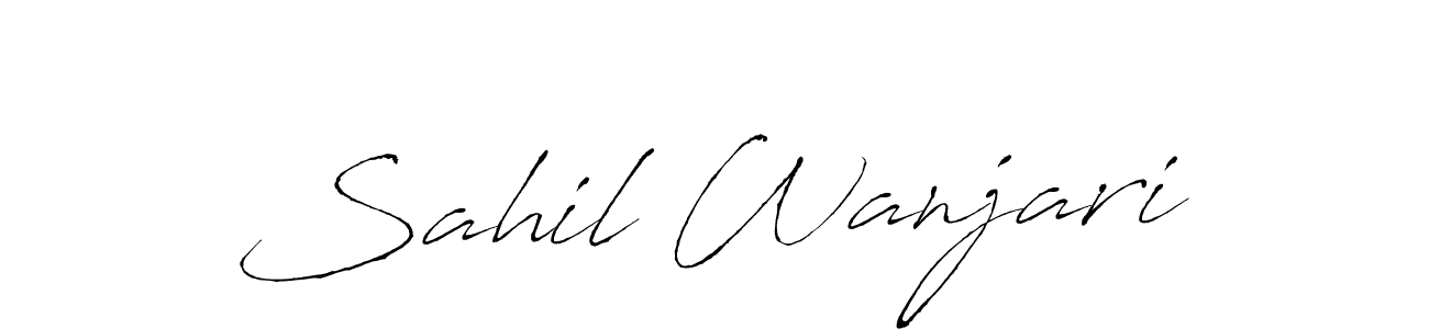 Create a beautiful signature design for name Sahil Wanjari. With this signature (Antro_Vectra) fonts, you can make a handwritten signature for free. Sahil Wanjari signature style 6 images and pictures png