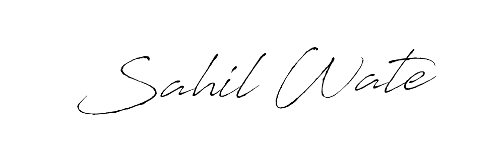 How to make Sahil Wate signature? Antro_Vectra is a professional autograph style. Create handwritten signature for Sahil Wate name. Sahil Wate signature style 6 images and pictures png