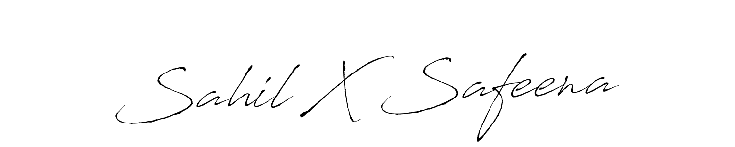 Similarly Antro_Vectra is the best handwritten signature design. Signature creator online .You can use it as an online autograph creator for name Sahil X Safeena. Sahil X Safeena signature style 6 images and pictures png