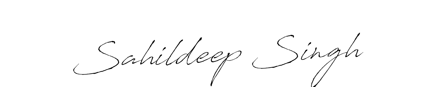 Create a beautiful signature design for name Sahildeep Singh. With this signature (Antro_Vectra) fonts, you can make a handwritten signature for free. Sahildeep Singh signature style 6 images and pictures png