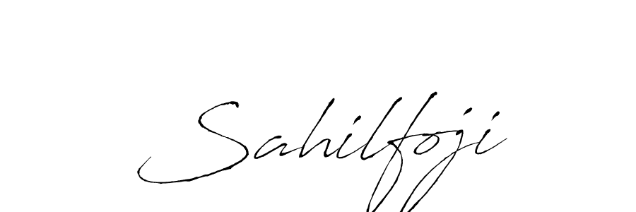 Design your own signature with our free online signature maker. With this signature software, you can create a handwritten (Antro_Vectra) signature for name Sahilfoji. Sahilfoji signature style 6 images and pictures png