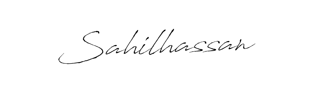 Sahilhassan stylish signature style. Best Handwritten Sign (Antro_Vectra) for my name. Handwritten Signature Collection Ideas for my name Sahilhassan. Sahilhassan signature style 6 images and pictures png