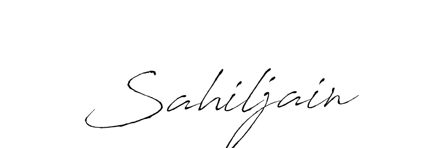 How to make Sahiljain signature? Antro_Vectra is a professional autograph style. Create handwritten signature for Sahiljain name. Sahiljain signature style 6 images and pictures png