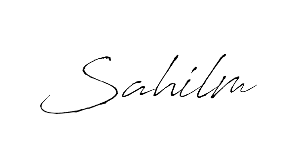 How to make Sahilm signature? Antro_Vectra is a professional autograph style. Create handwritten signature for Sahilm name. Sahilm signature style 6 images and pictures png